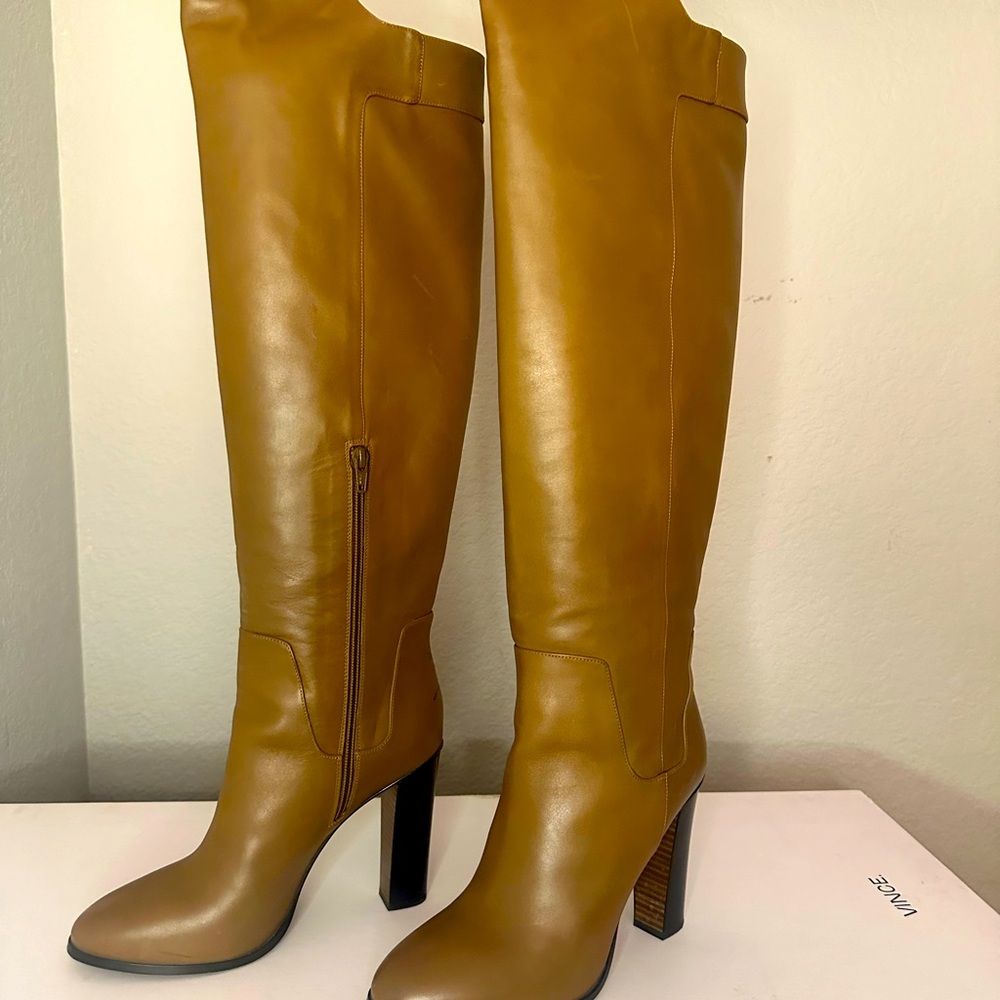 VINCE Over-the-Knee boots, cognac, size 9